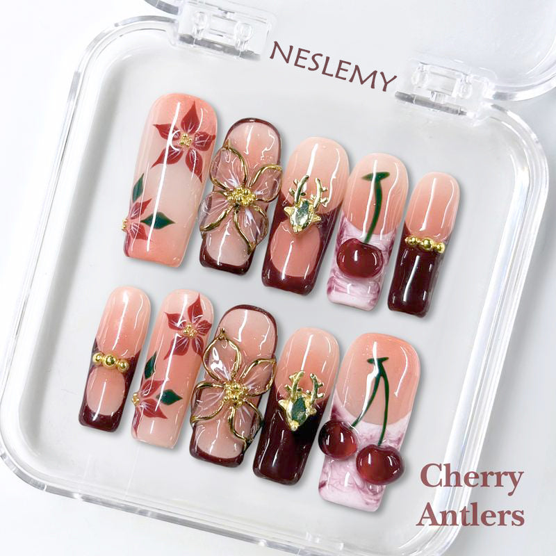 NESLEMY|Euphoric Holiday Collection | MEGA LIVE 10PCS Handmade Press On Nails