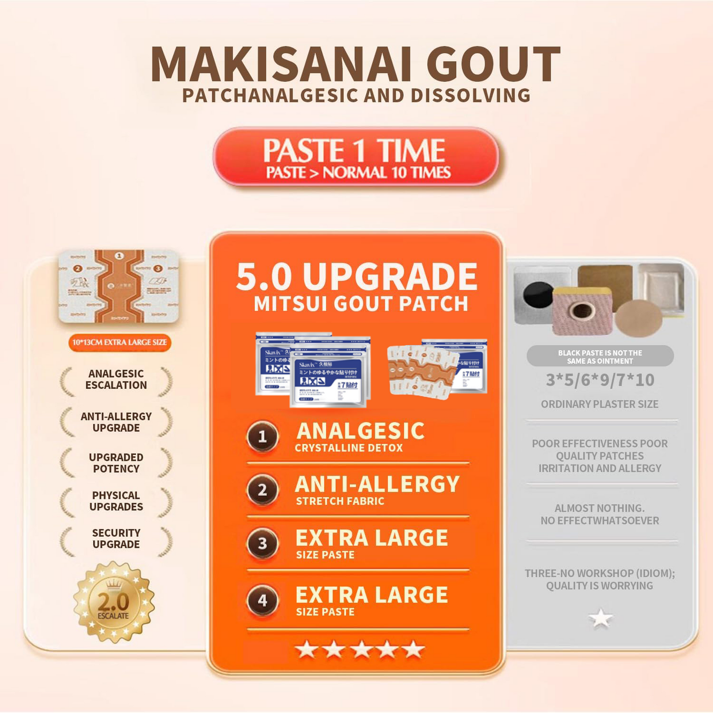 š„SKAVIX⢠Back Pain Patch Natural Pain Relief Patches for Knee Neck Shoulder and Joint Pain Muscle Soreness Arthritis Relief