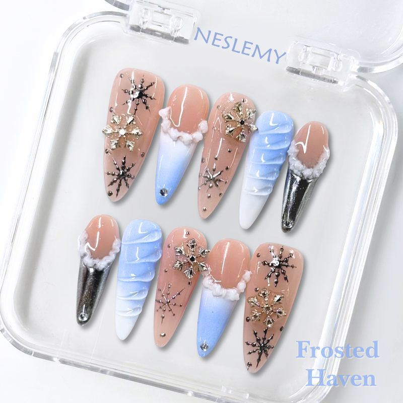 NESLEMY｜Euphoric Holiday Collection | MEGA LIVE 10PCS Handmade Press On Nails