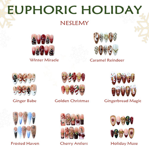 NESLEMY｜Euphoric Holiday Collection | MEGA LIVE 10PCS Handmade Press On Nails