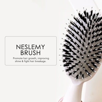 Viral World-Famous 6x Sold Out Paddle Brush - Smoother, Stronger, Shinier Hair - Boar Bristle Brush with Nylon Bristles and Microsphere Massaging Tips - Stimulates Scalp, Boosts Volume, Enhances Shine & Detangles Hair