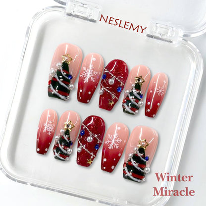 NESLEMY｜Euphoric Holiday Collection | MEGA LIVE 10PCS Handmade Press On Nails